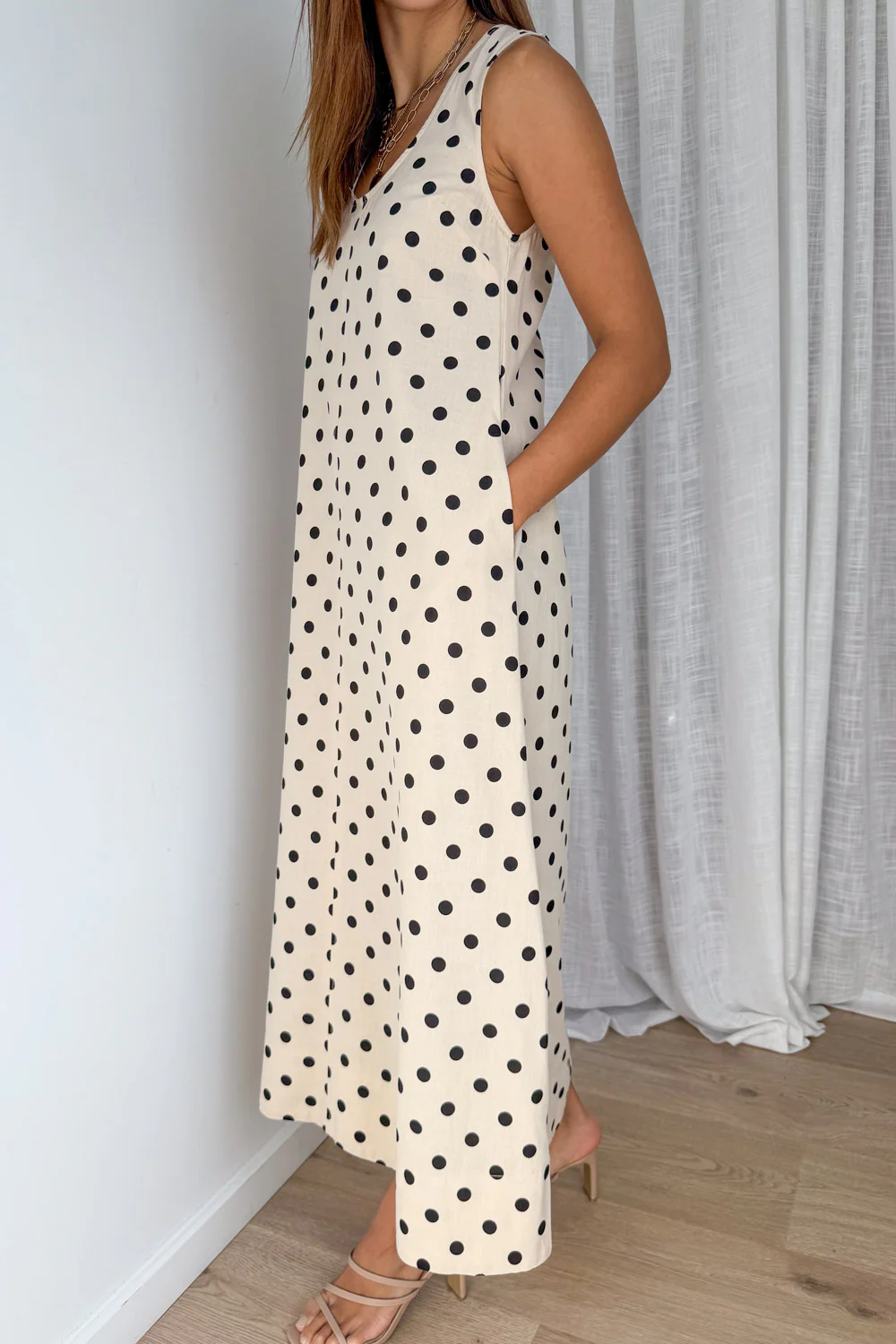 Marley Dress - Cream Black Spot - Image 2