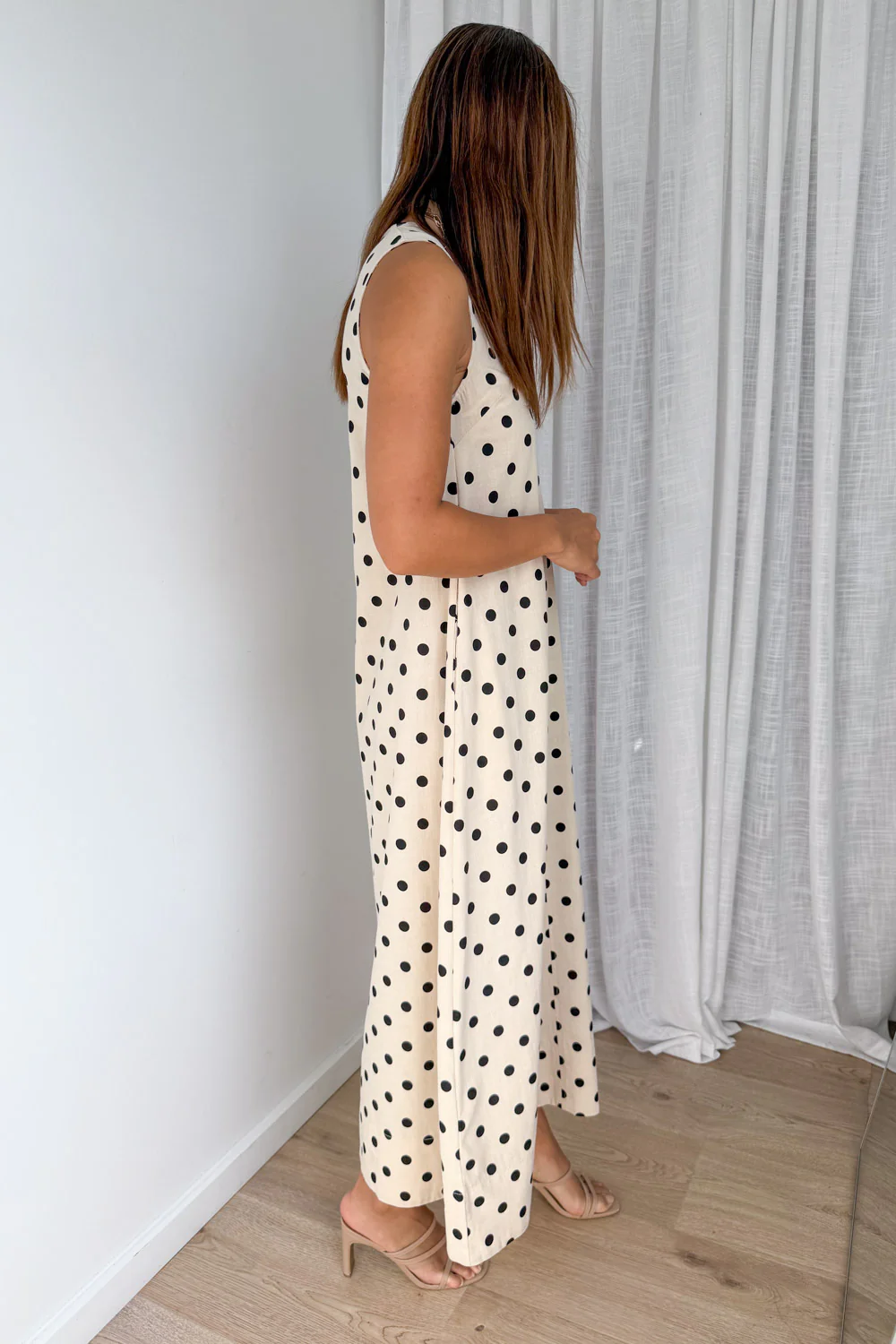 Marley Dress - Cream Black Spot - Image 3