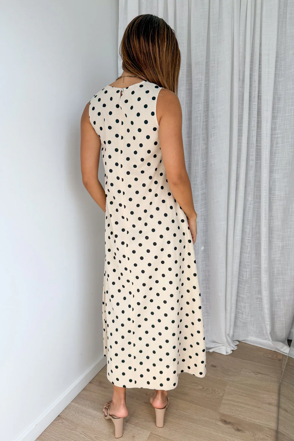 Marley Dress - Cream Black Spot - Image 4