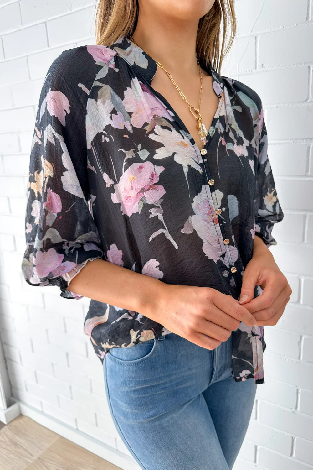 Marnie Blouse - Midnight Bloom - Image 2