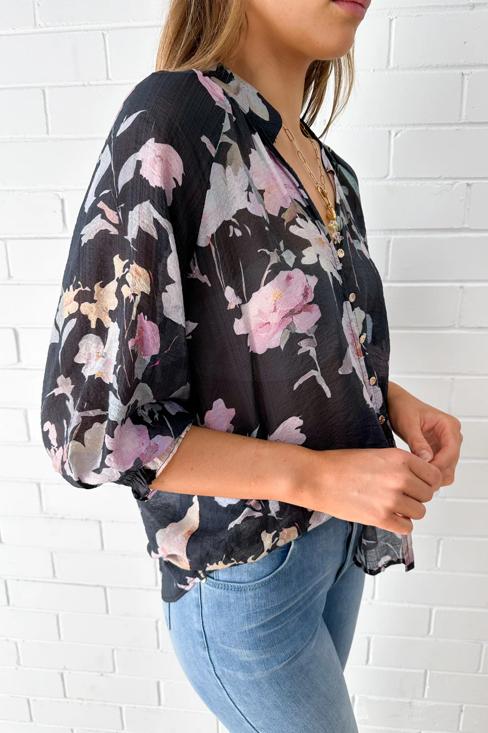Marnie Blouse - Midnight Bloom - Image 3
