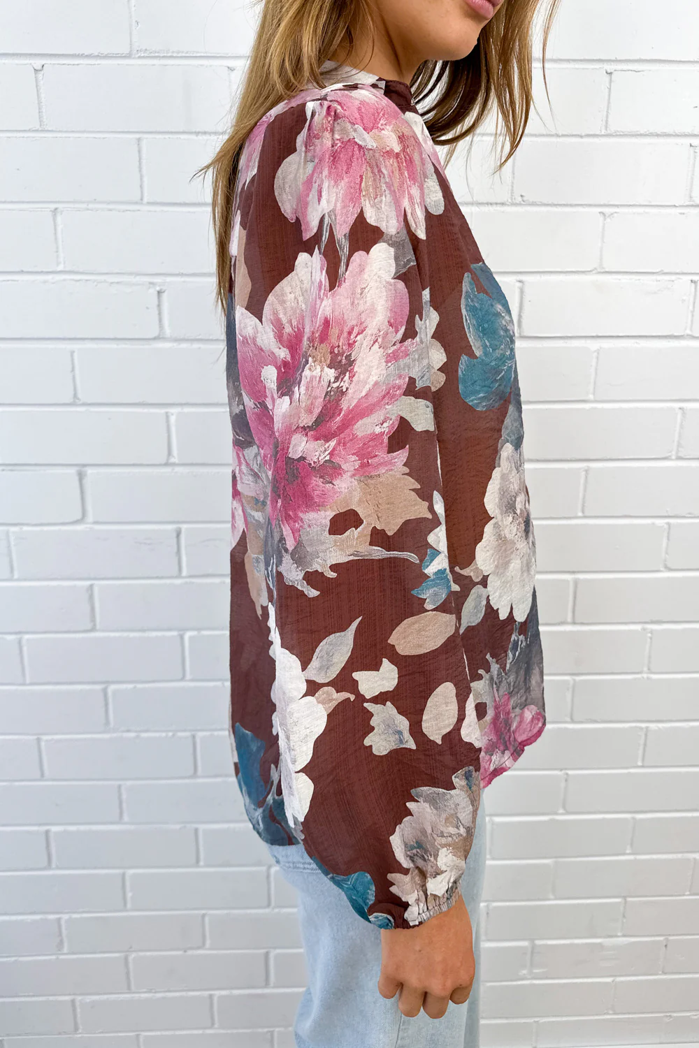 Mary Shirt - Chocolate Floral - Image 4