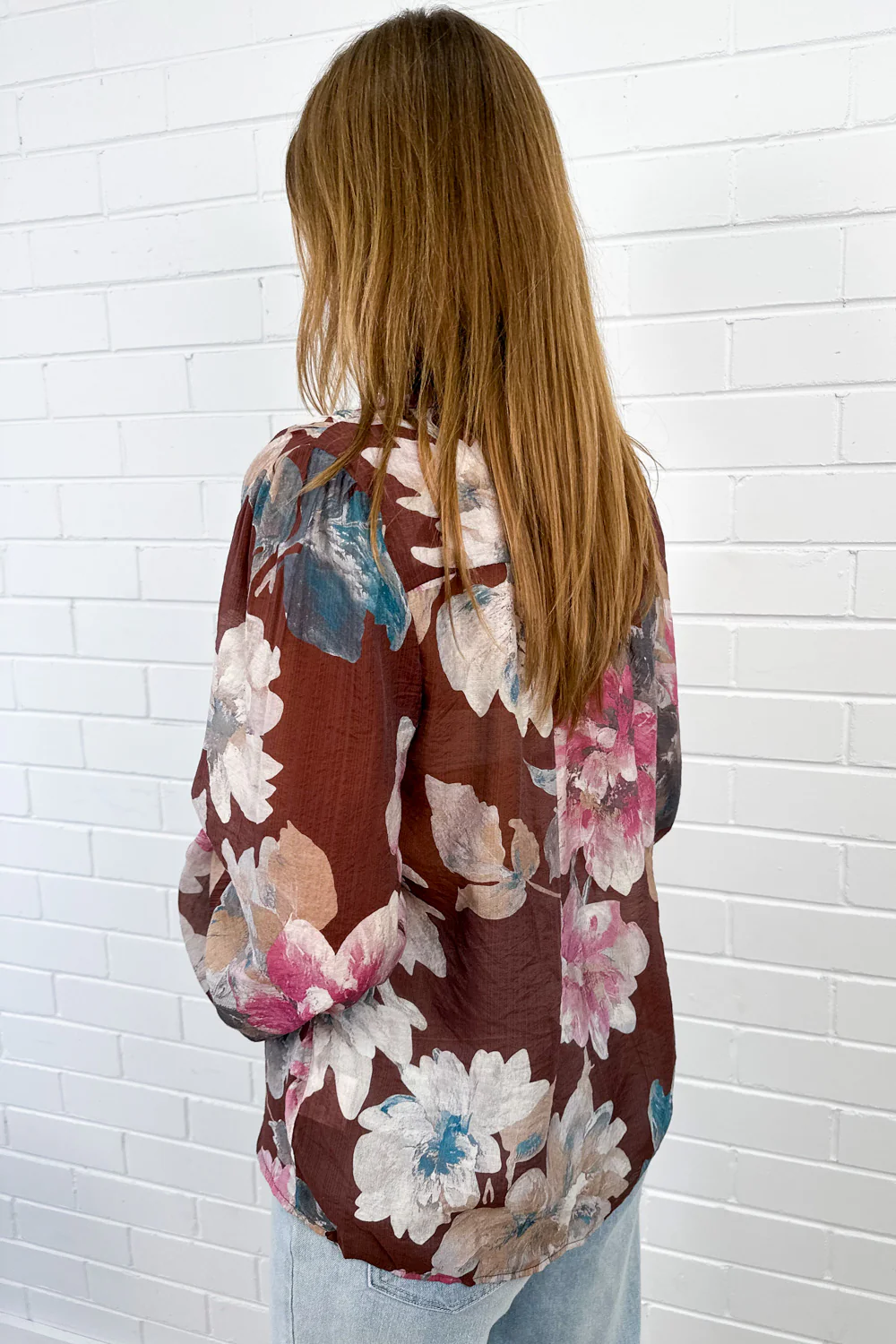Mary Shirt - Chocolate Floral - Image 5
