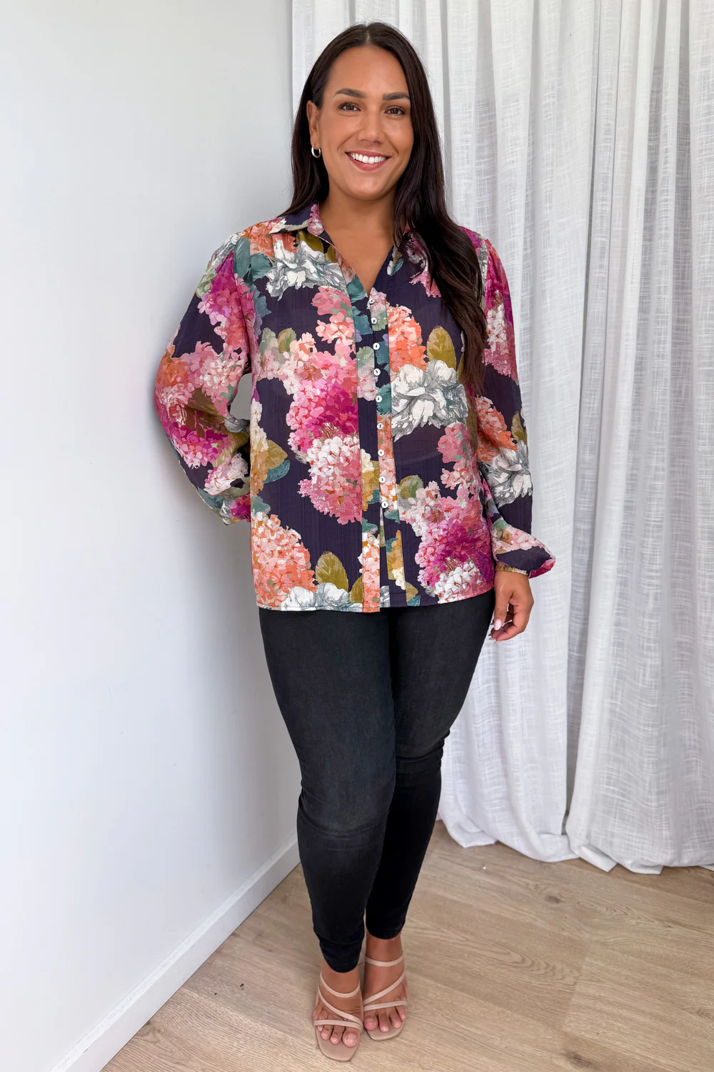 Mary Shirt - Navy Bloom - Image 10