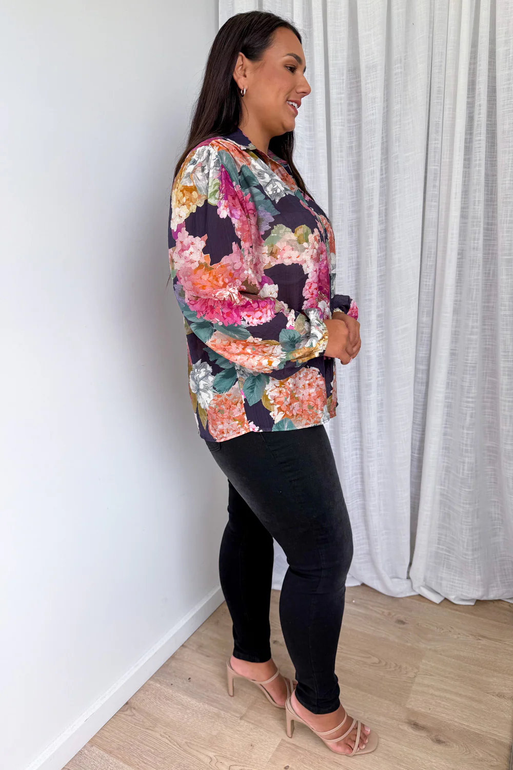 Mary Shirt - Navy Bloom - Image 11