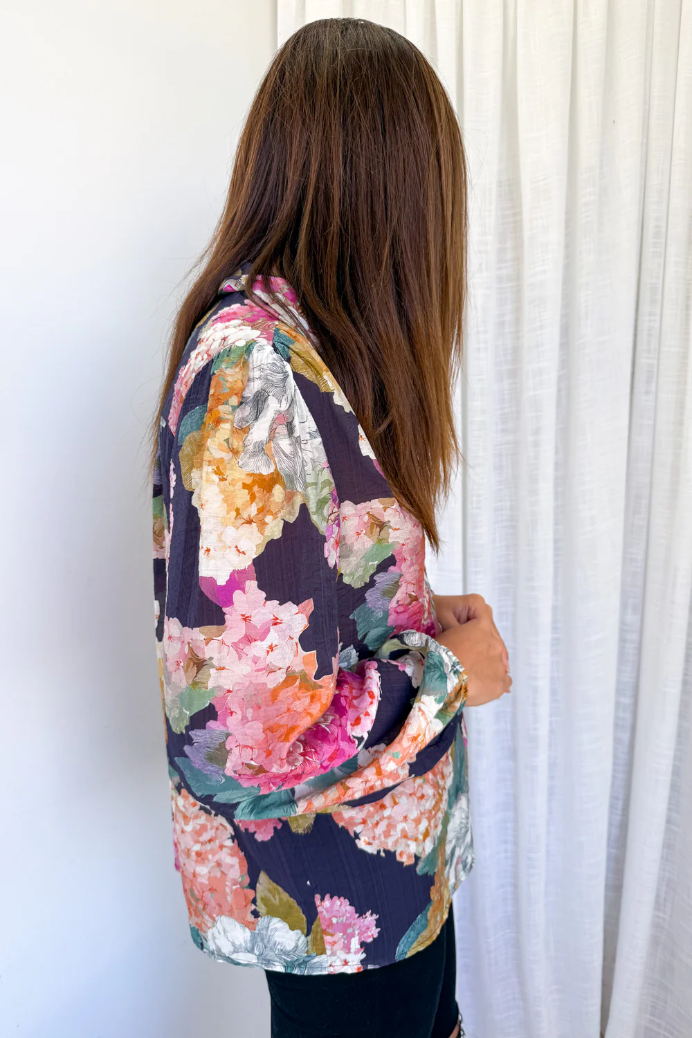 Mary Shirt - Navy Bloom - Image 6