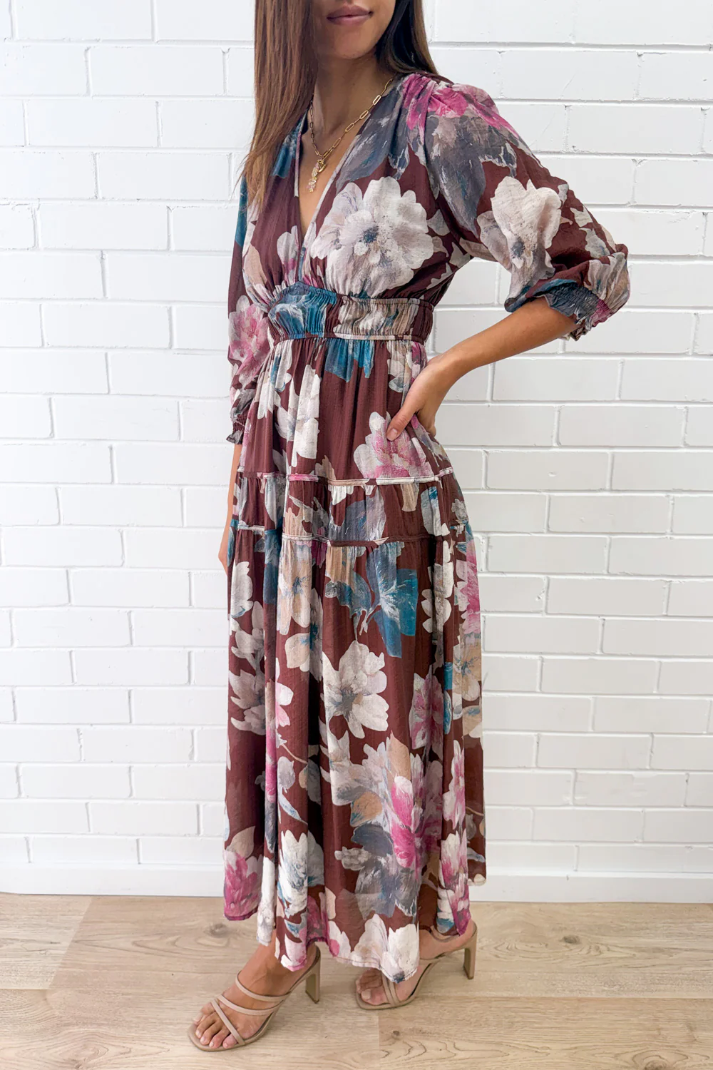 Matilda Dress - Chocolate Floral - Image 2