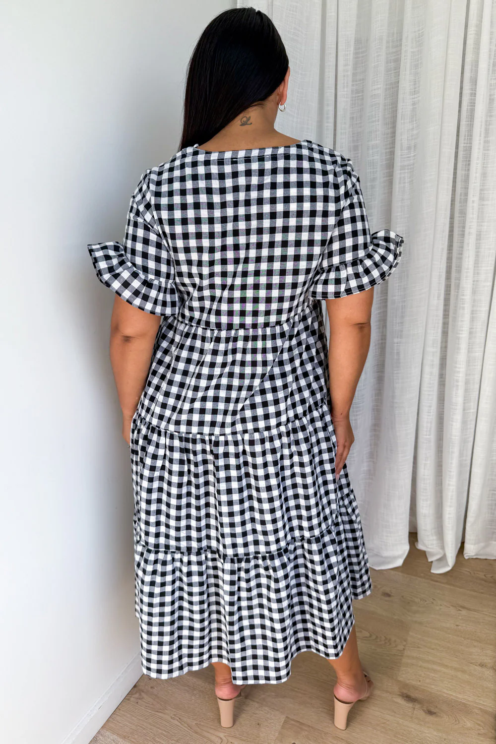 Maybelle Dress - Black Gingham - Image 11