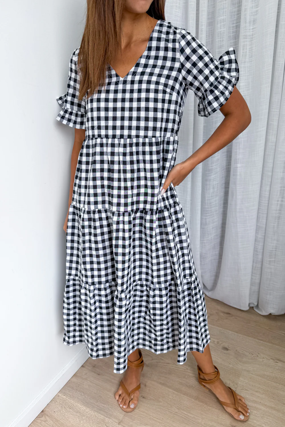 Maybelle Dress - Black Gingham - Image 2