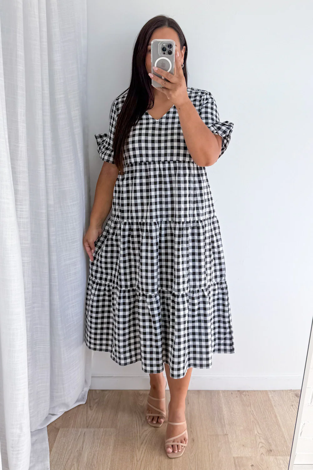 Maybelle Dress - Black Gingham - Image 8