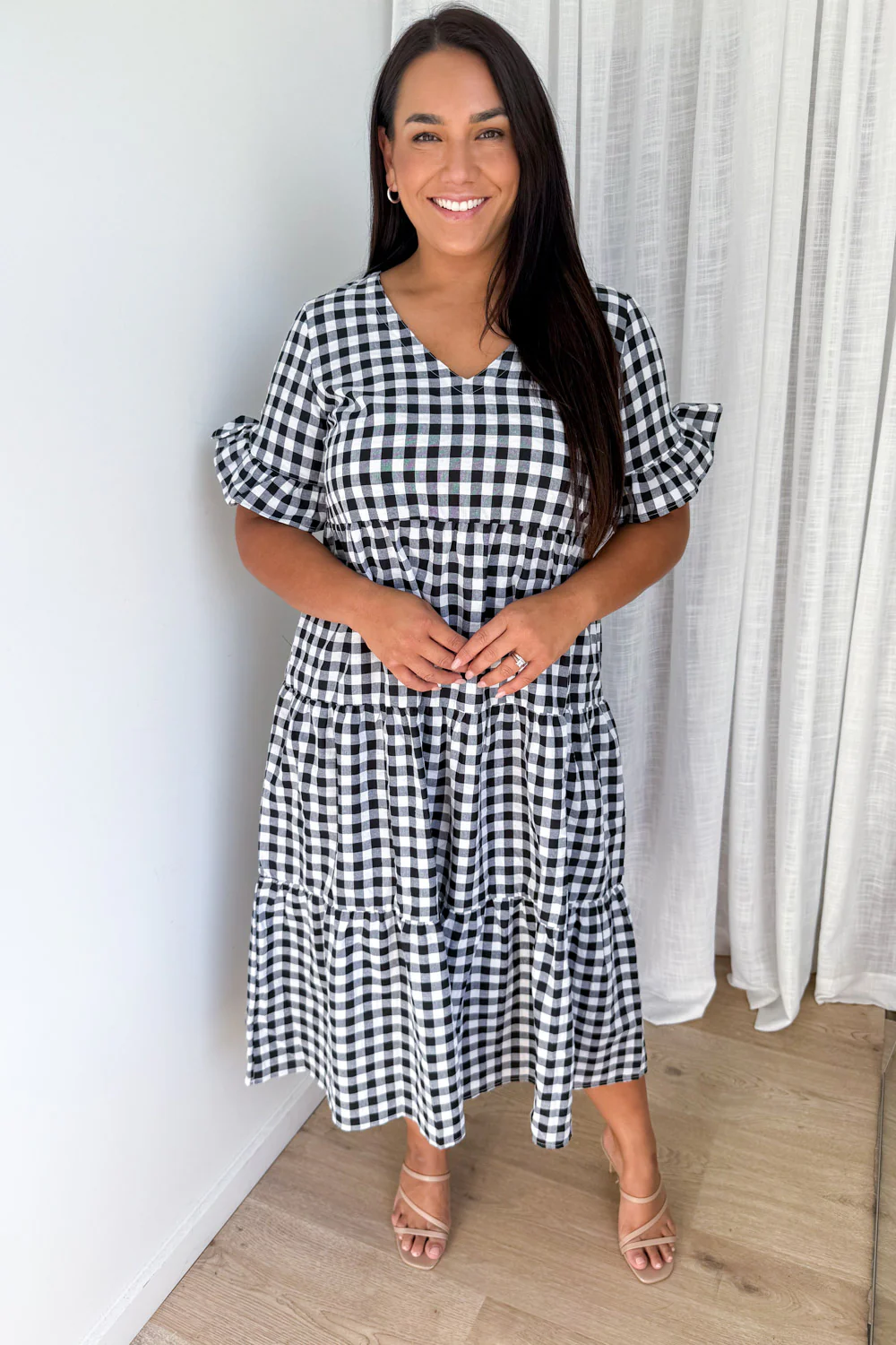 Maybelle Dress - Black Gingham - Image 9