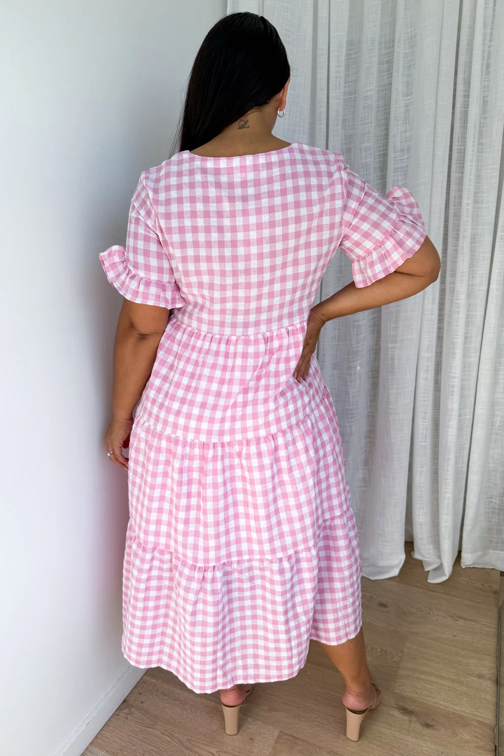 Maybelle Dress - Pink Gingham - Image 10