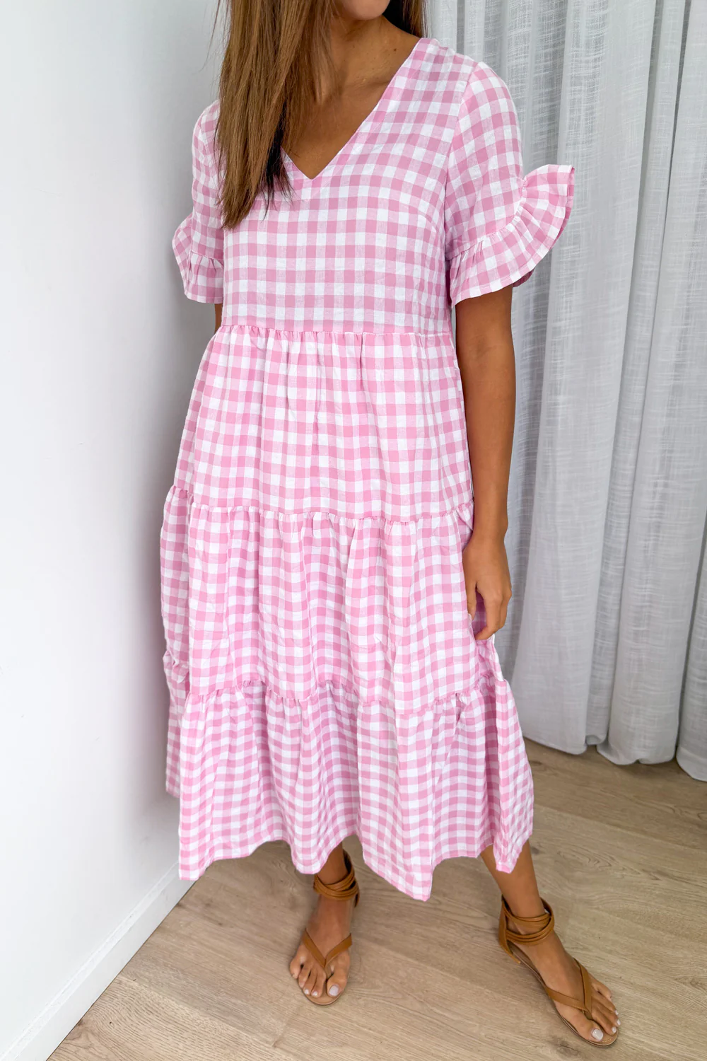 Maybelle Dress - Pink Gingham - Image 2