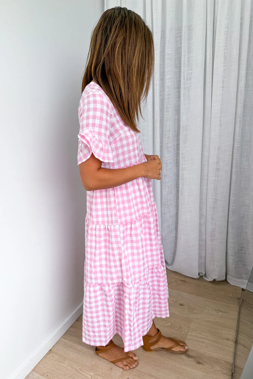 Maybelle Dress - Pink Gingham - Image 4
