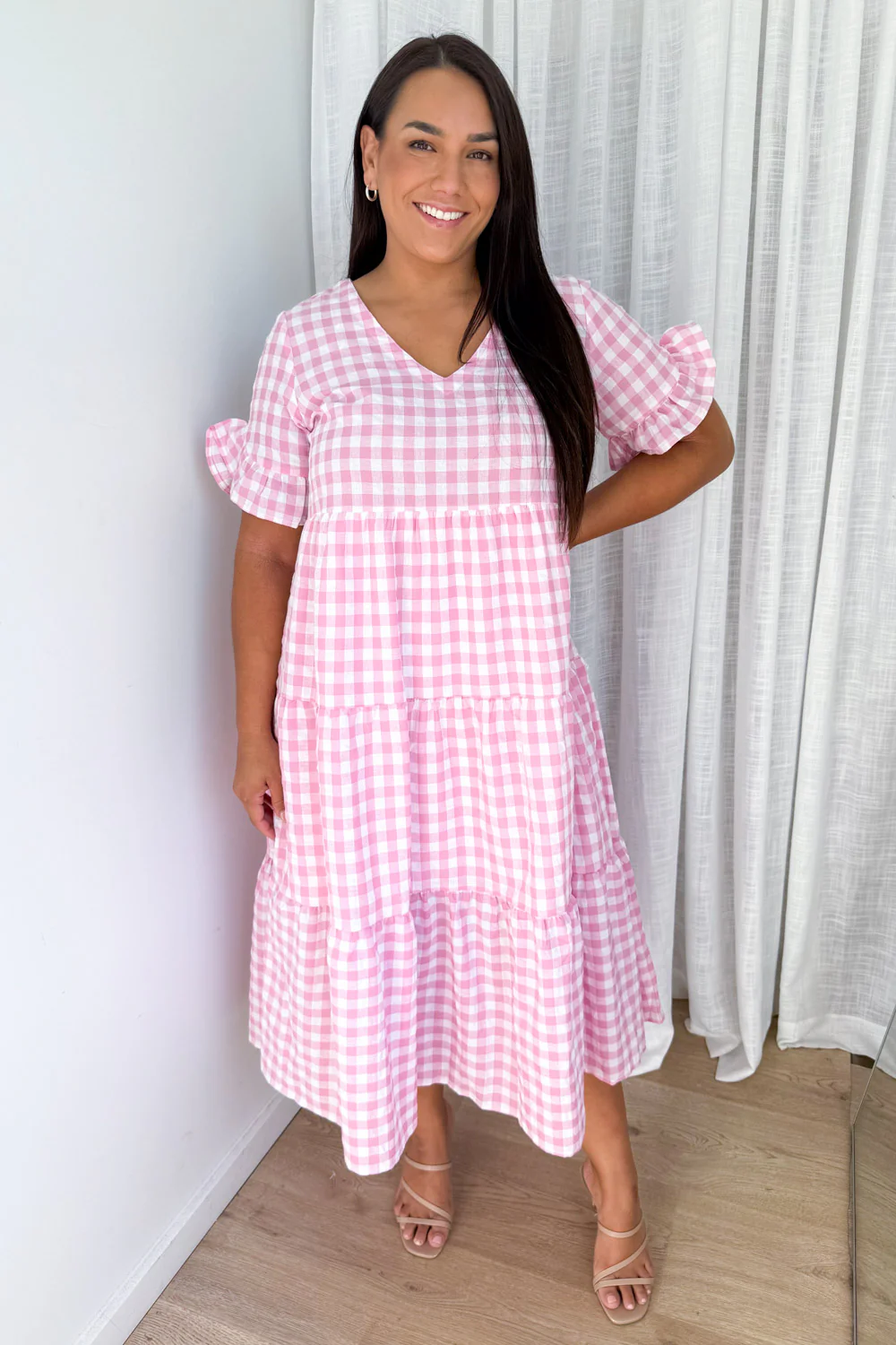 Maybelle Dress - Pink Gingham - Image 8
