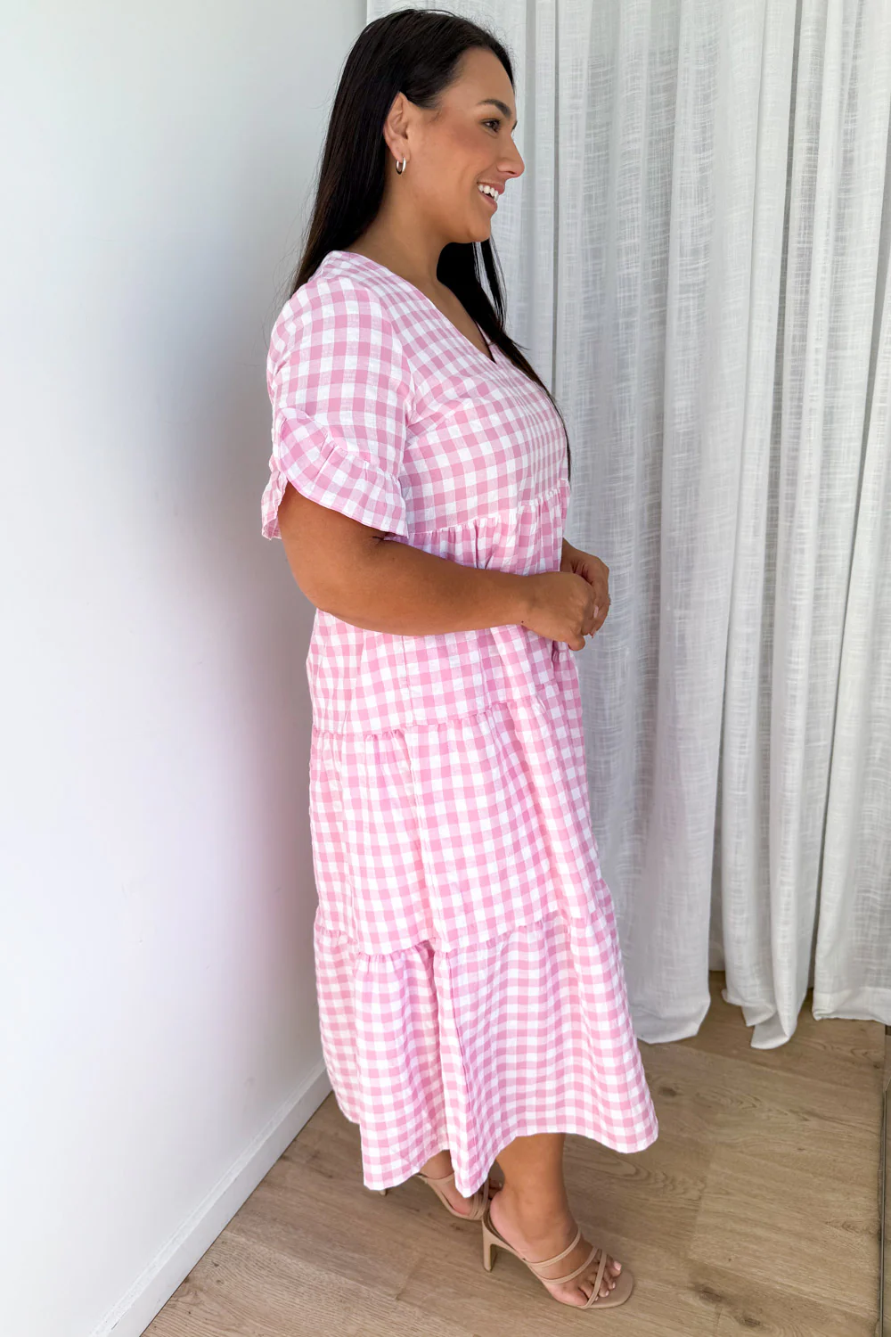 Maybelle Dress - Pink Gingham - Image 9