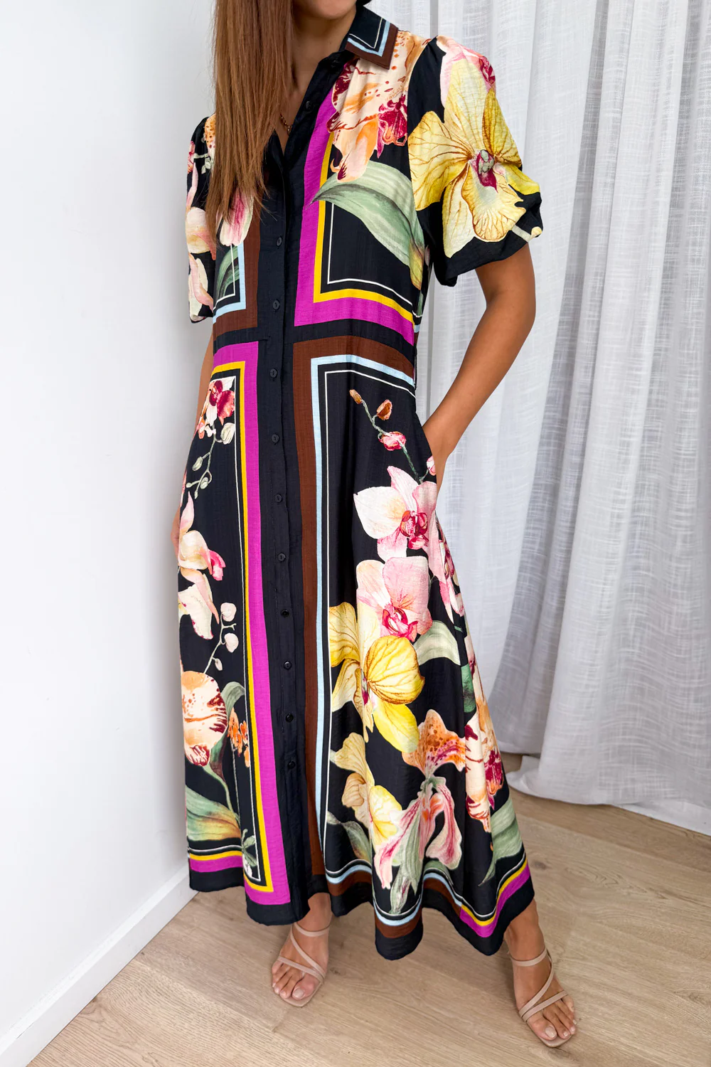 Mayfair Shirt Dress - Noir Orchid - Image 2