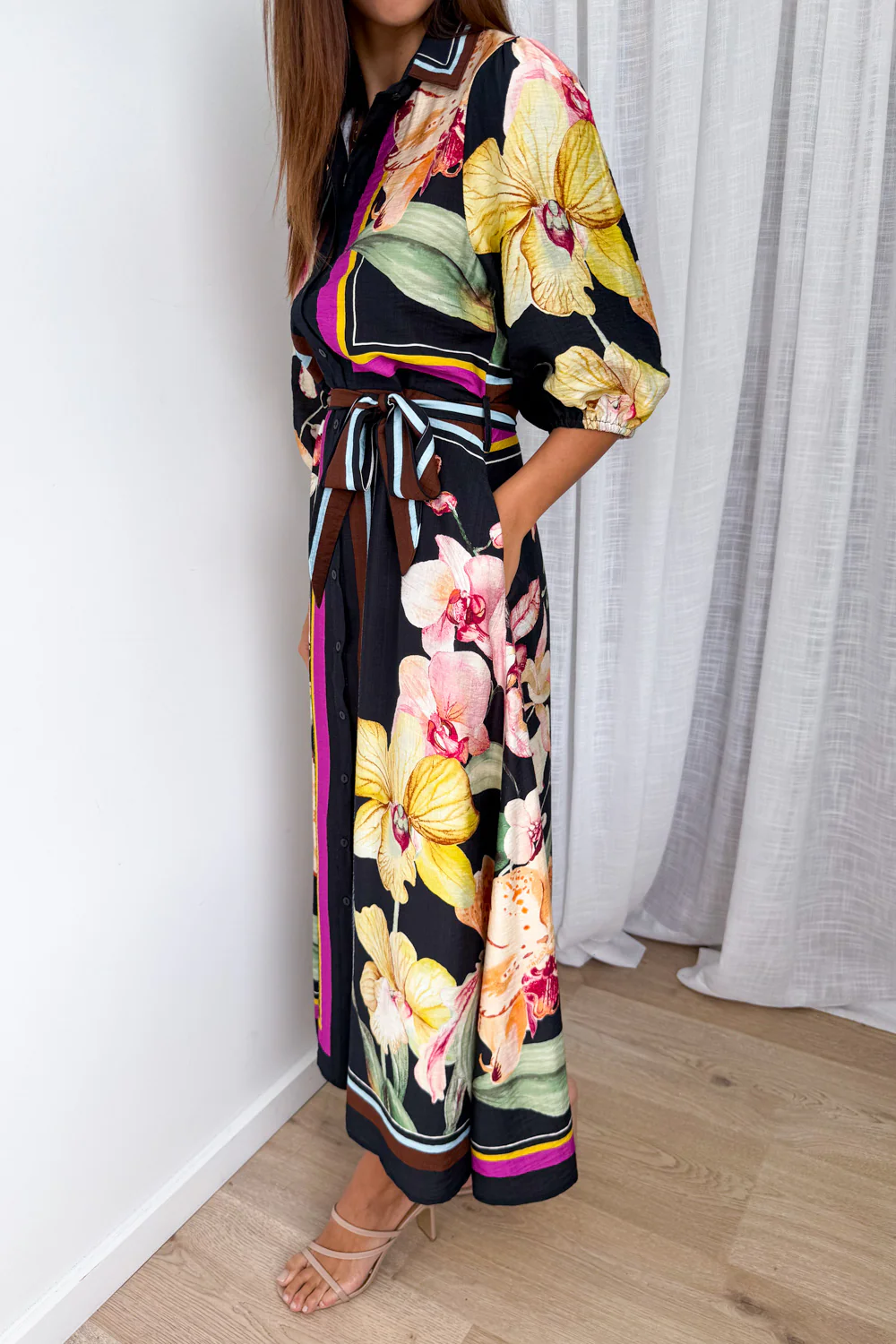 Mayfair Shirt Dress - Noir Orchid - Image 3