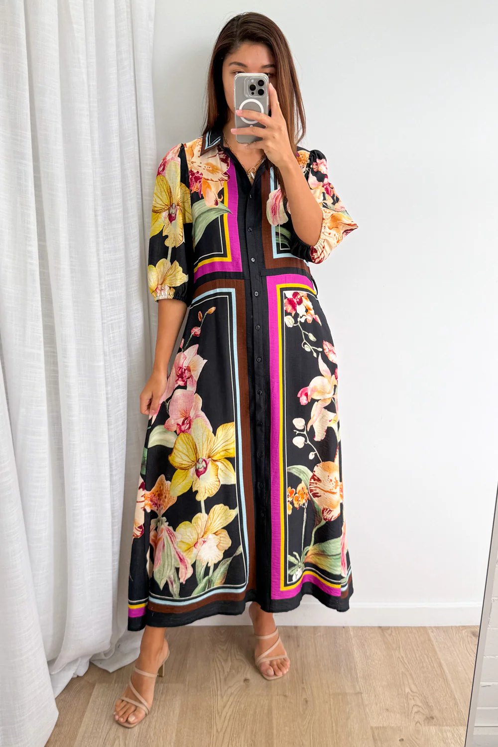 Mayfair Shirt Dress - Noir Orchid - Image 6