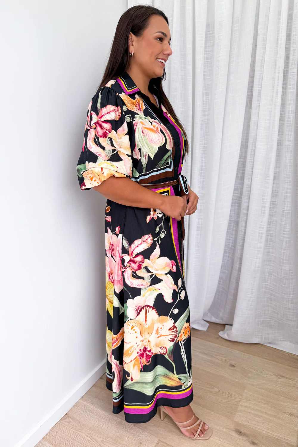 Mayfair Shirt Dress - Noir Orchid - Image 8
