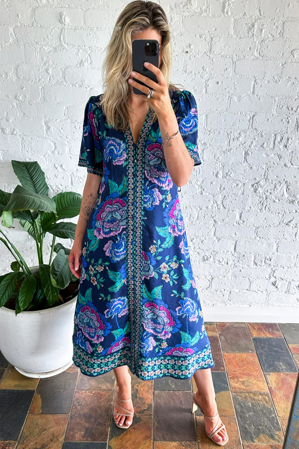 Meilani Dress - Navy Floral - Image 3