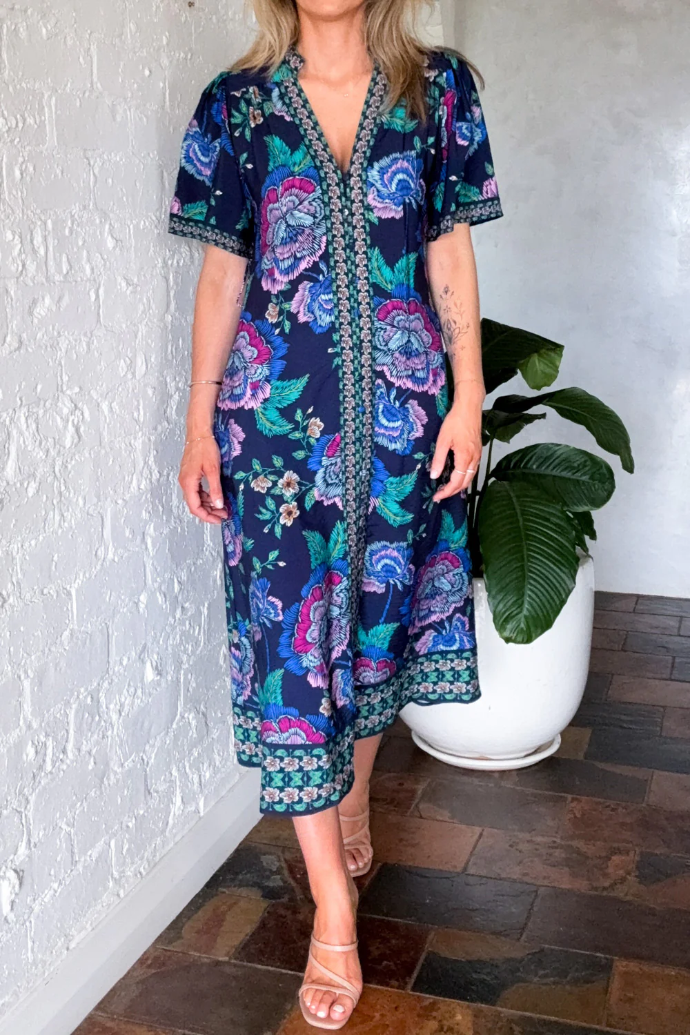 Meilani Dress - Navy Floral - Image 5