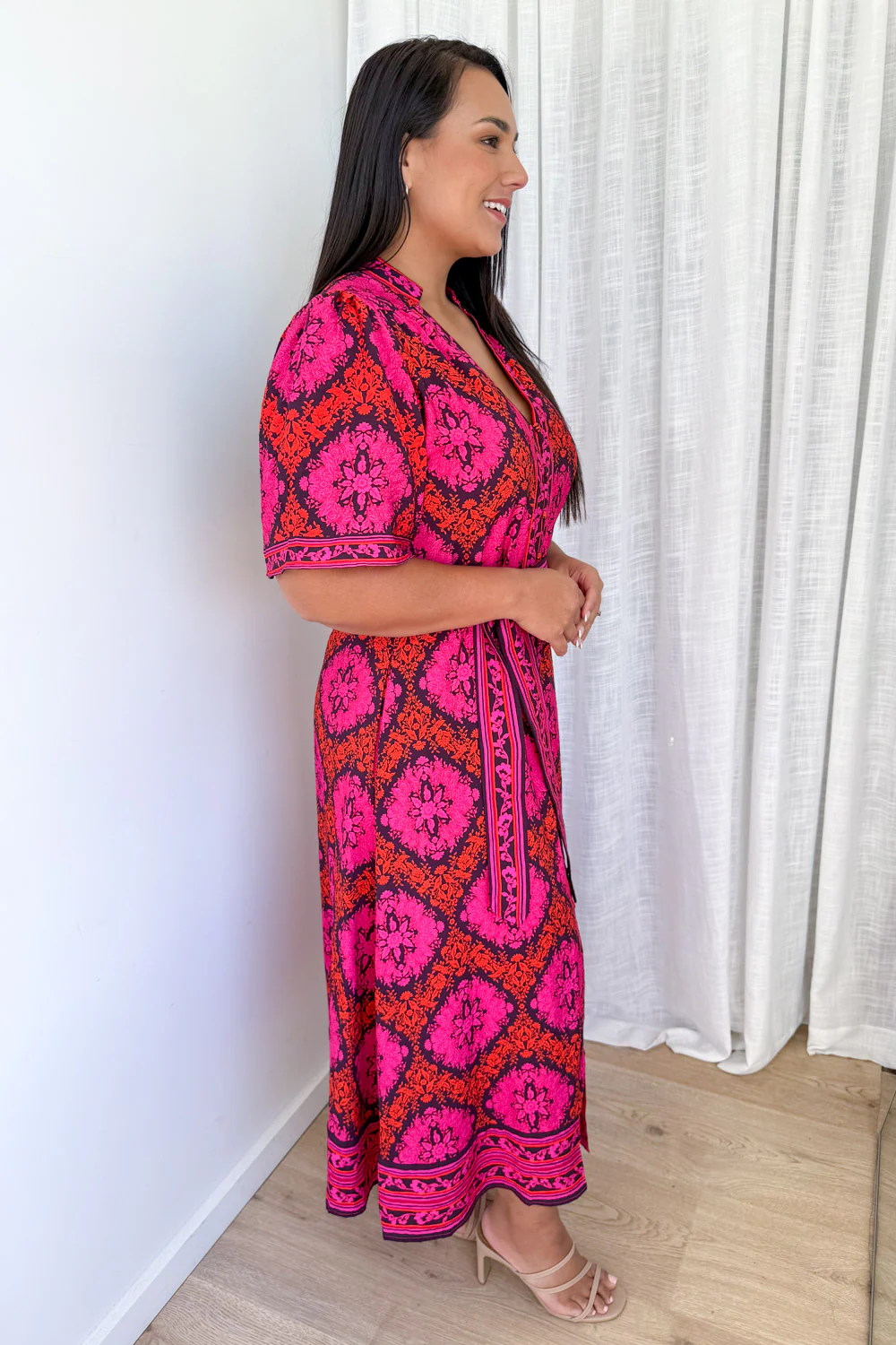 Meilani Dress - Pink Orange - Image 11