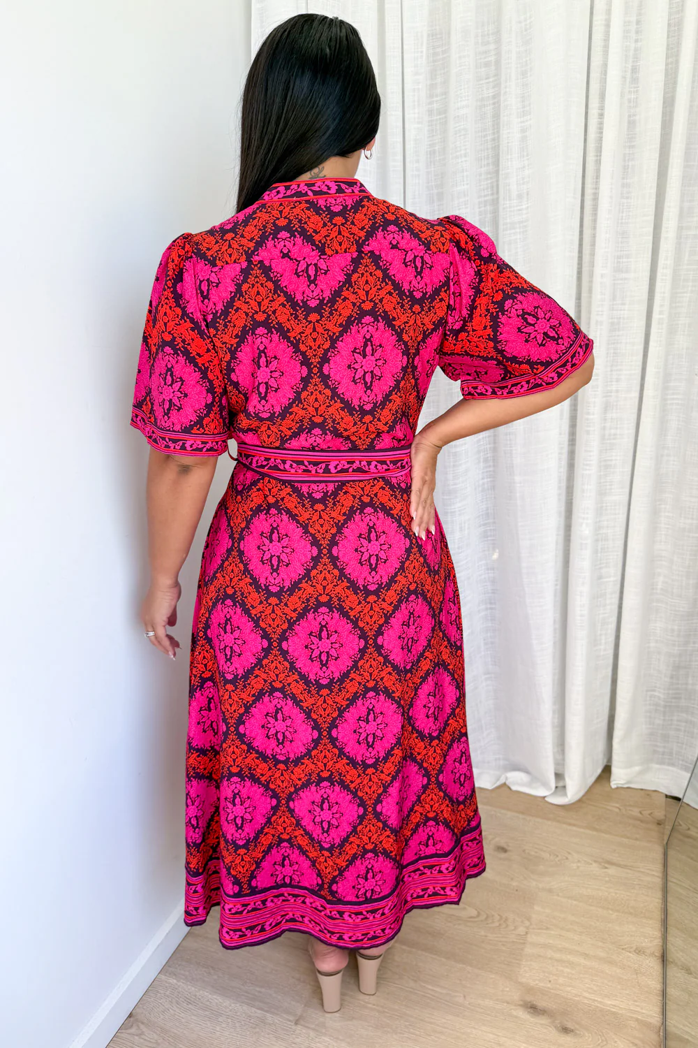 Meilani Dress - Pink Orange - Image 12