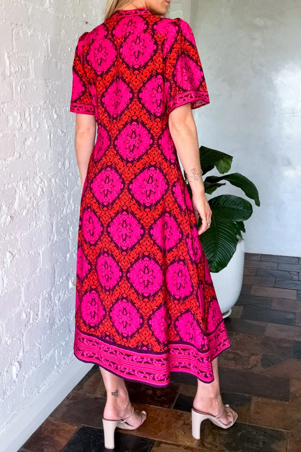 Meilani Dress - Pink Orange - Image 7