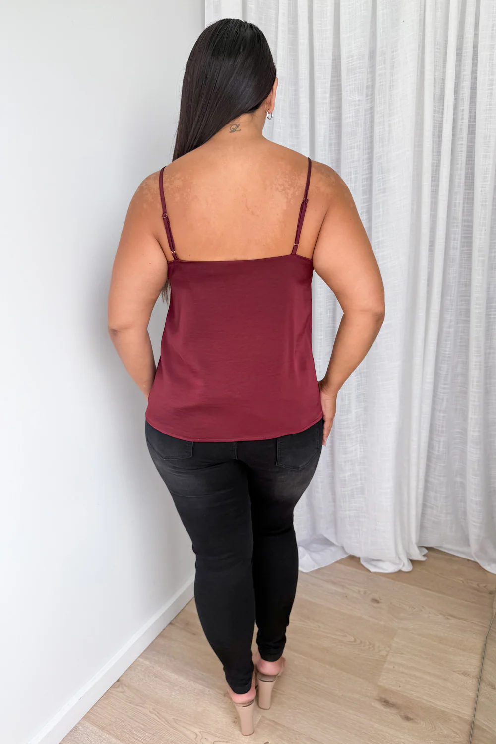 Meli Cami Top - Wine - Image 11