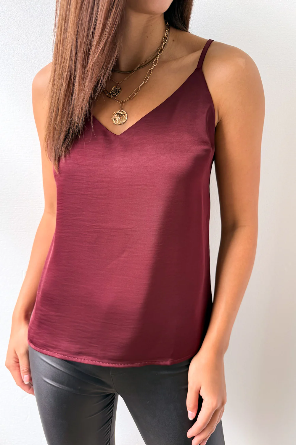 Meli Cami Top - Wine - Image 2