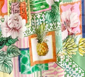 Miami Maxi Dress - Pink Green Palm Print - Image 7
