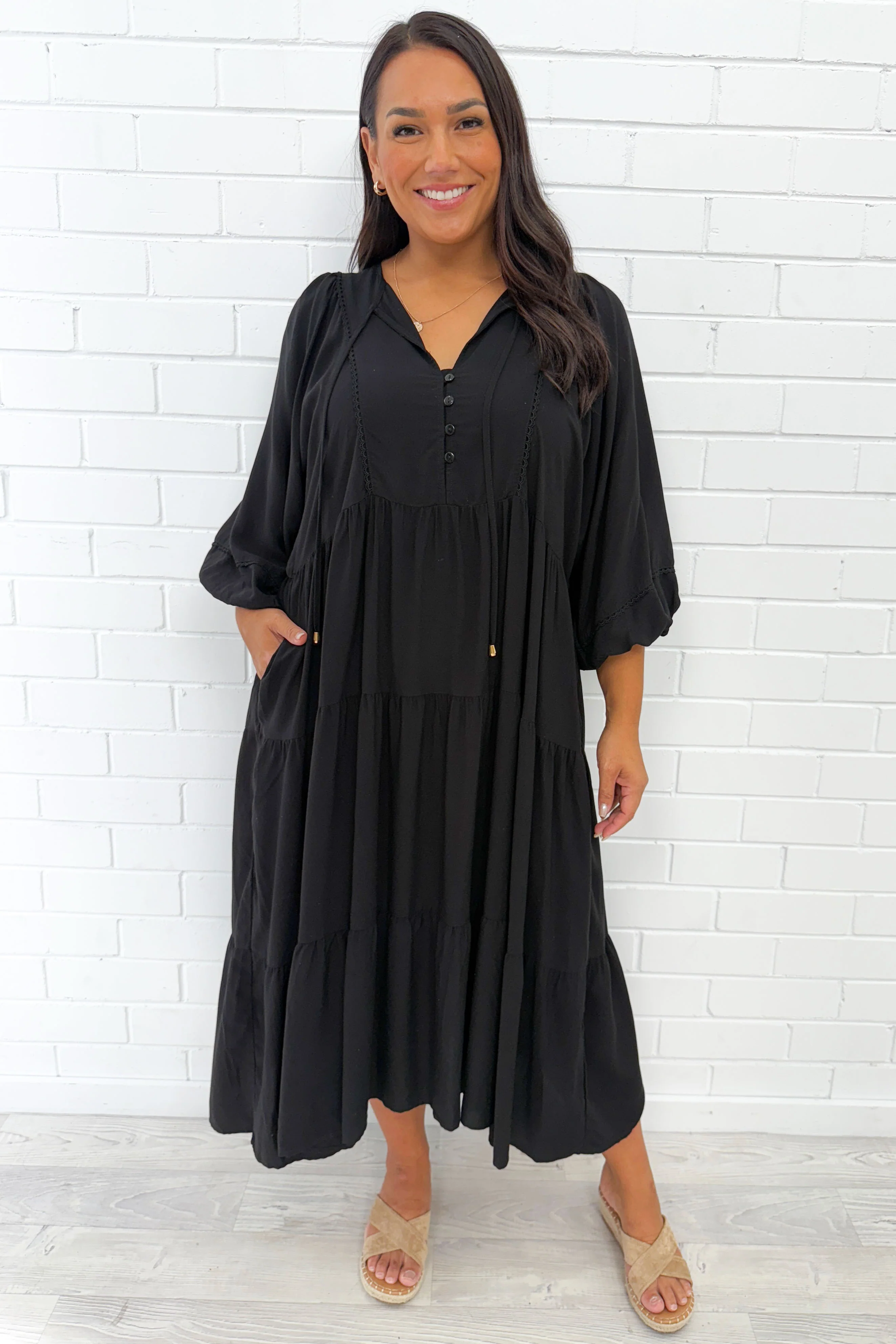 Millicent Dress - Black - Image 6