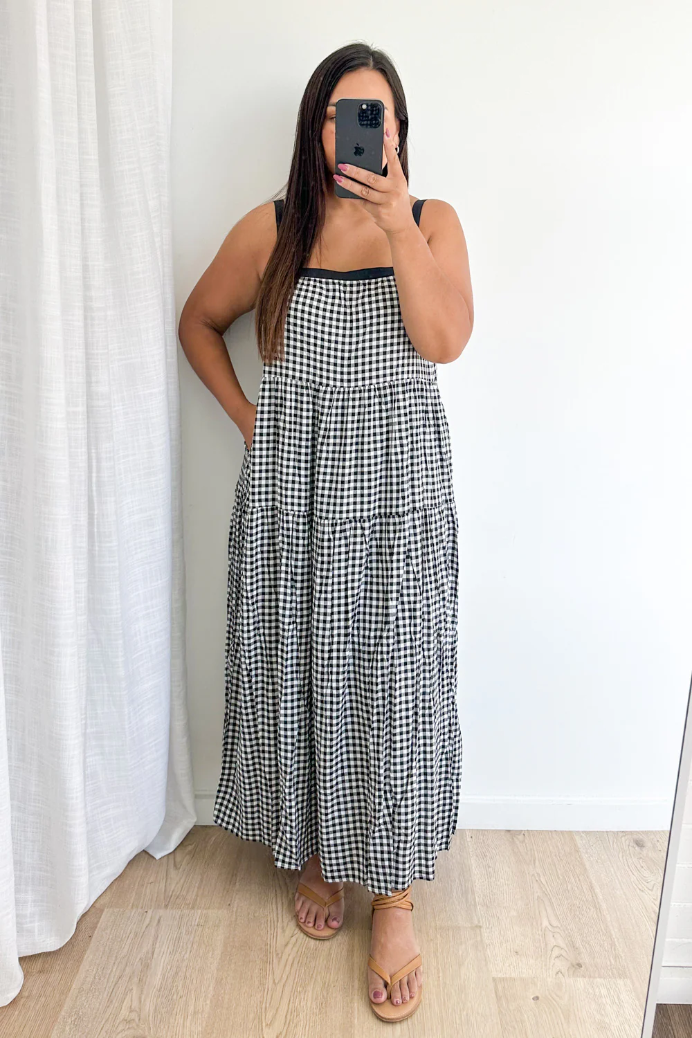 Mimi Dress - Black Gingham - Image 8