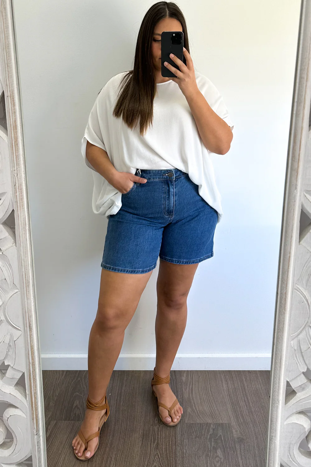 Monroe Shorts - Mid Denim - Image 12