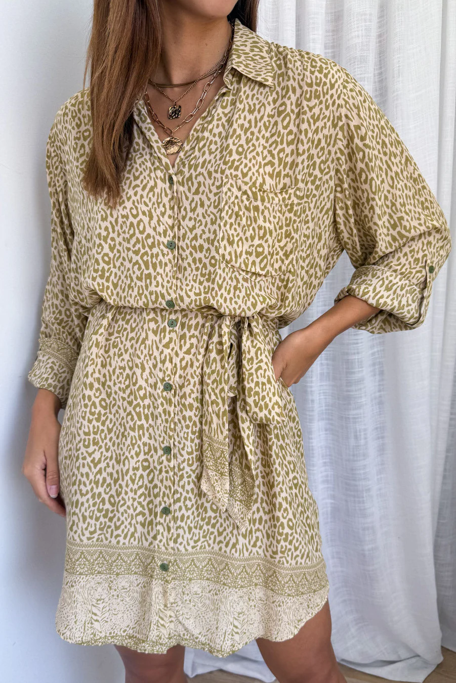 Nirvana Shirt Dress - Little Leopard - Image 10