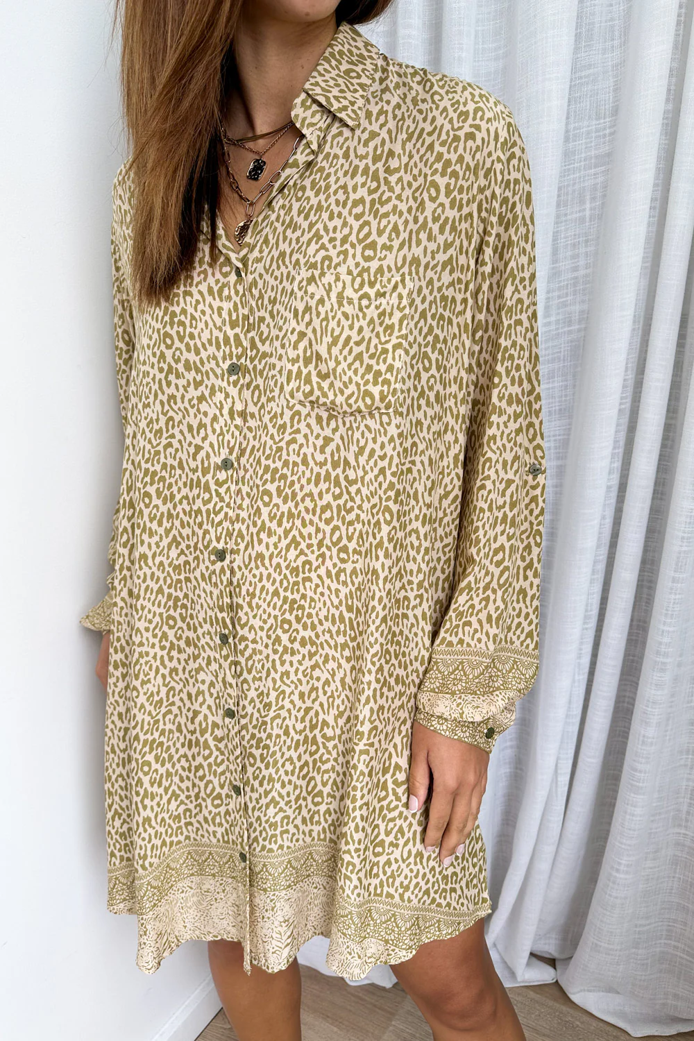 Nirvana Shirt Dress - Little Leopard - Image 13
