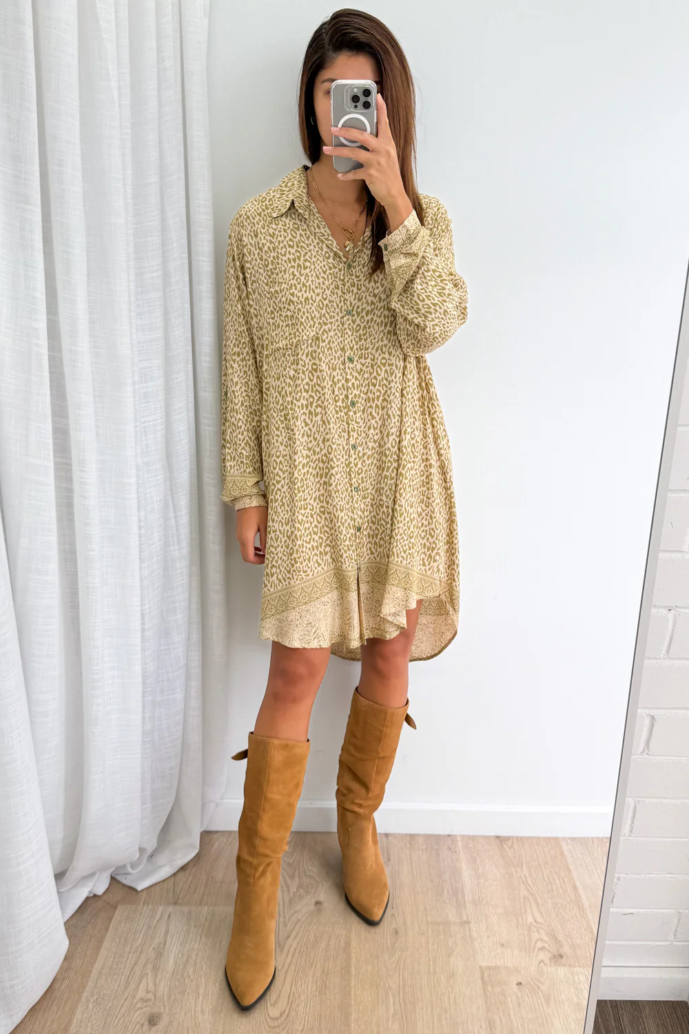 Nirvana Shirt Dress - Little Leopard - Image 8