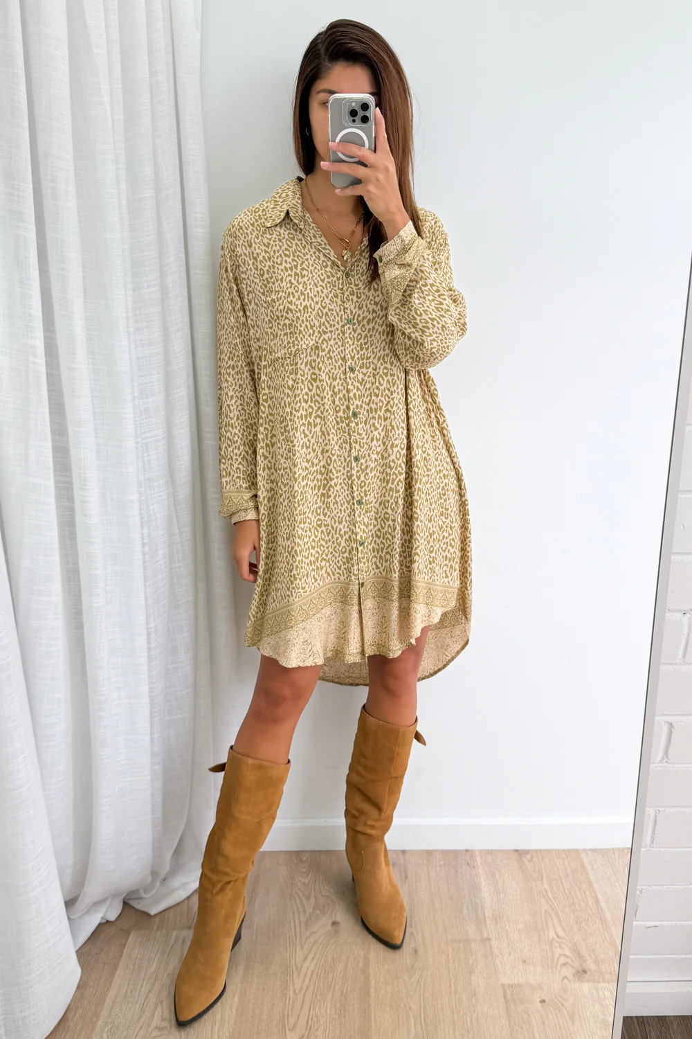 Nirvana Shirt Dress - Little Leopard - Image 9
