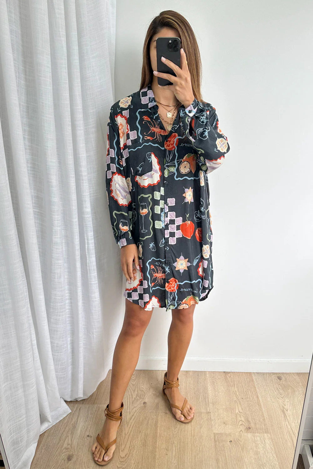Nirvana Shirt Dress - Navy Platter - Image 16