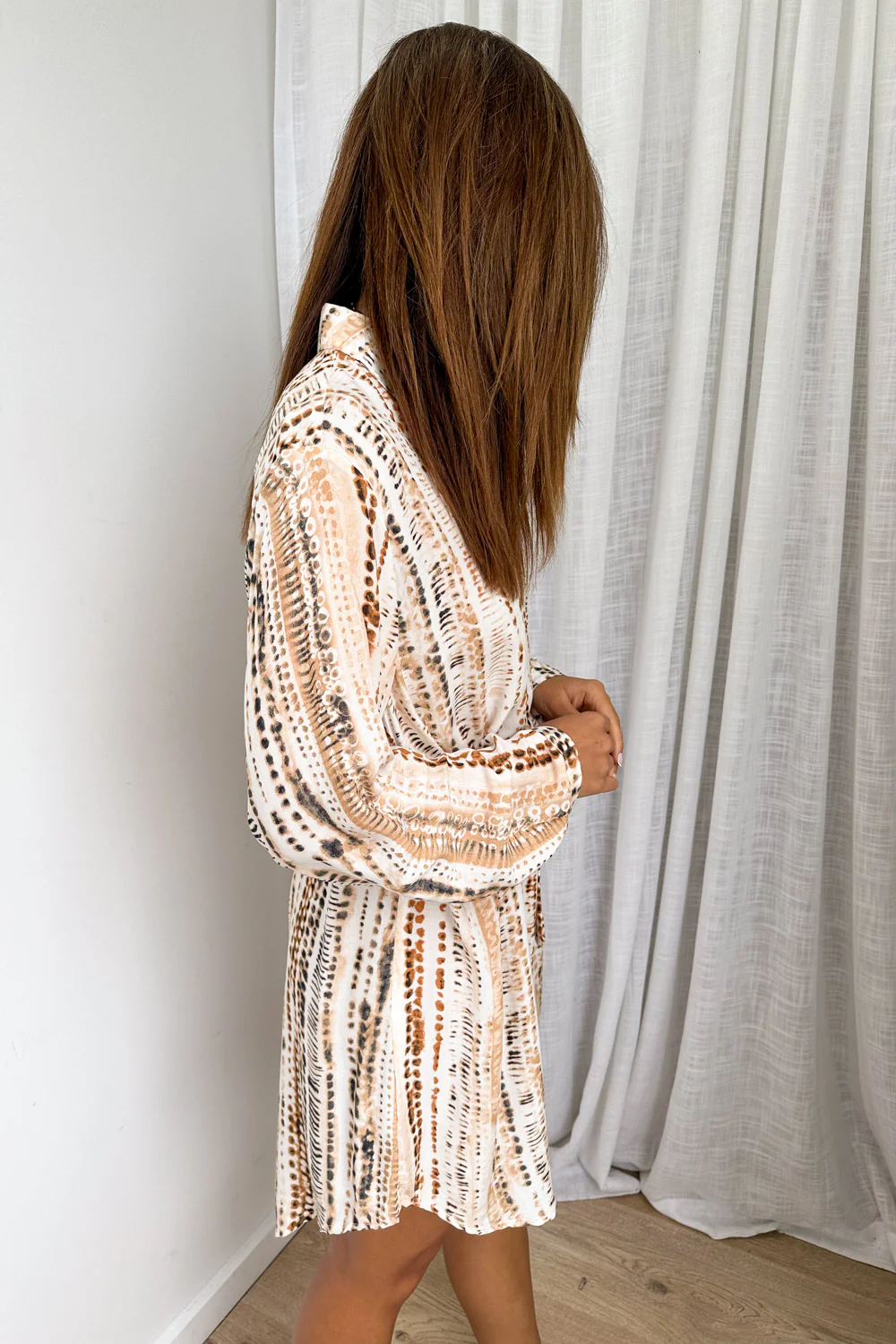Nirvana Shirt Dress - Neutral Multi - Image 15