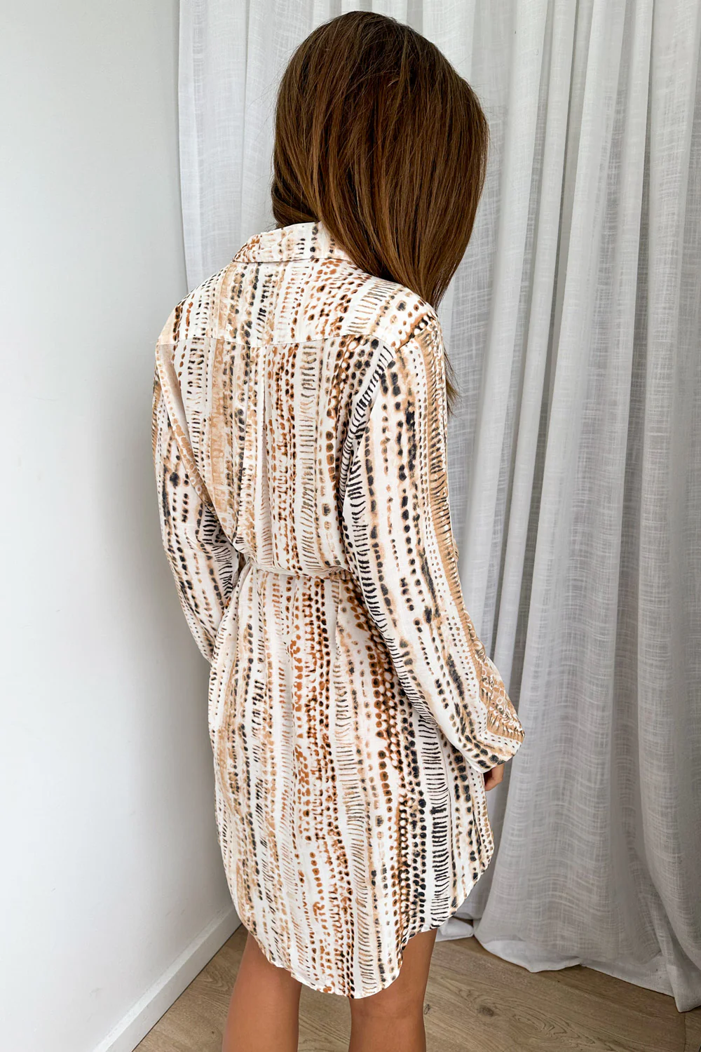 Nirvana Shirt Dress - Neutral Multi - Image 16