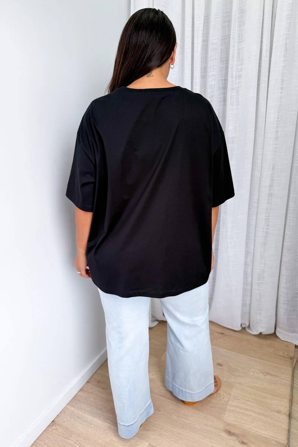 Nope Oversized Tee - Black - Image 13