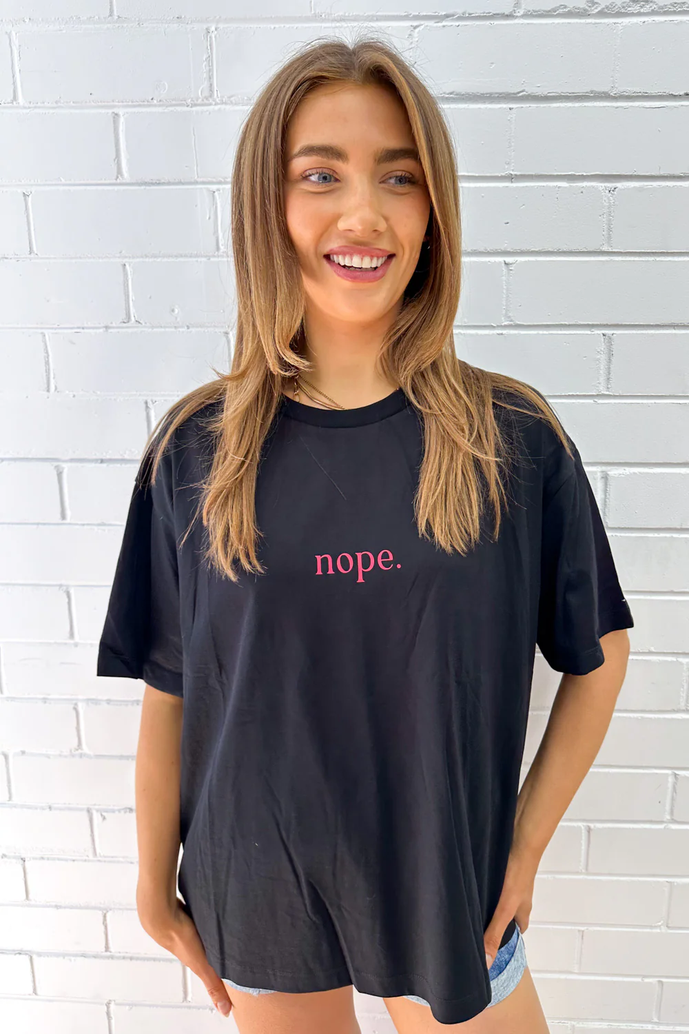 Nope Oversized Tee - Black - Image 16