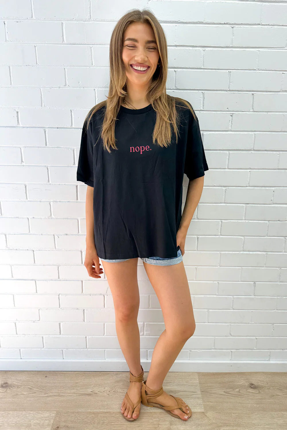 Nope Oversized Tee - Black - Image 17
