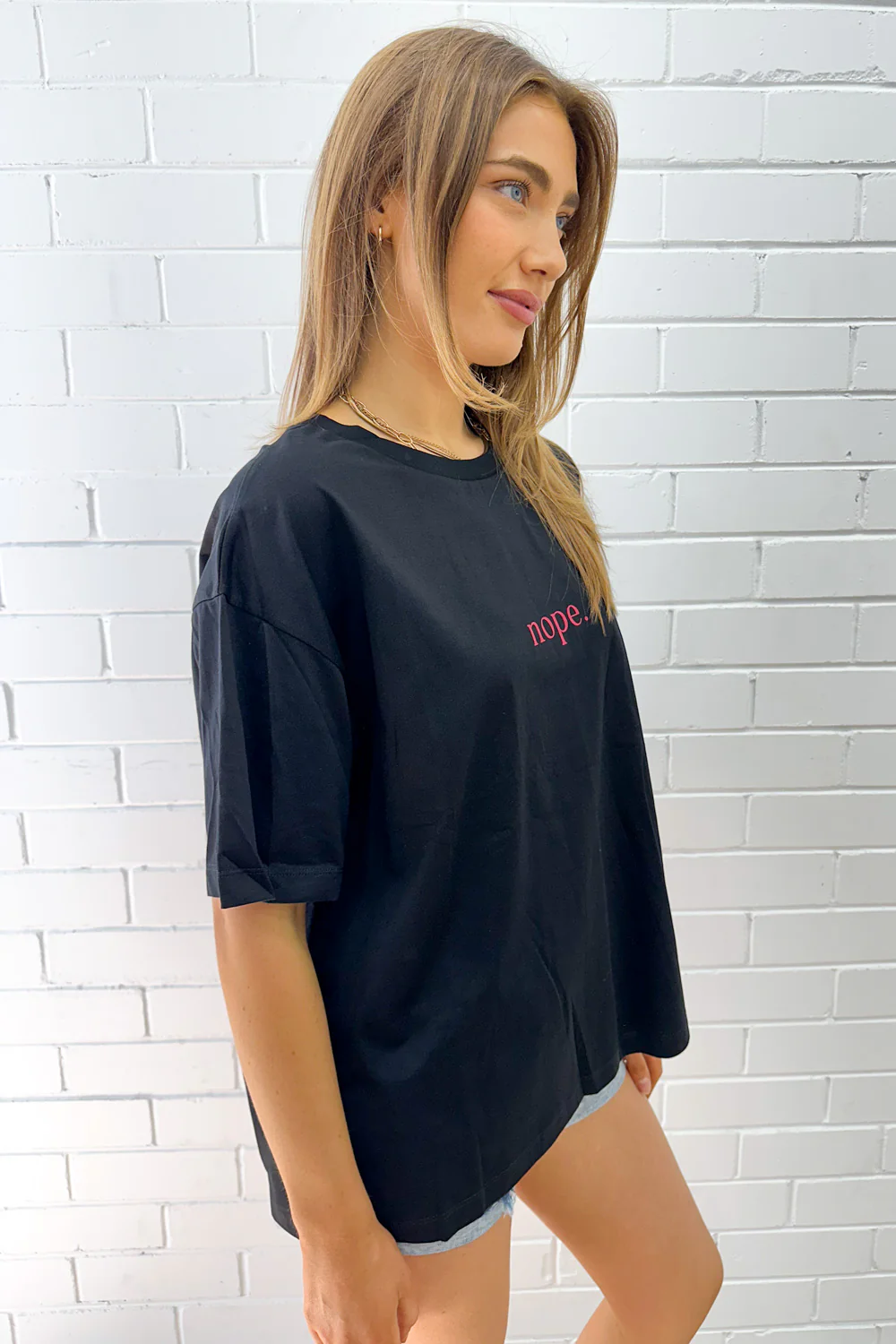 Nope Oversized Tee - Black - Image 18