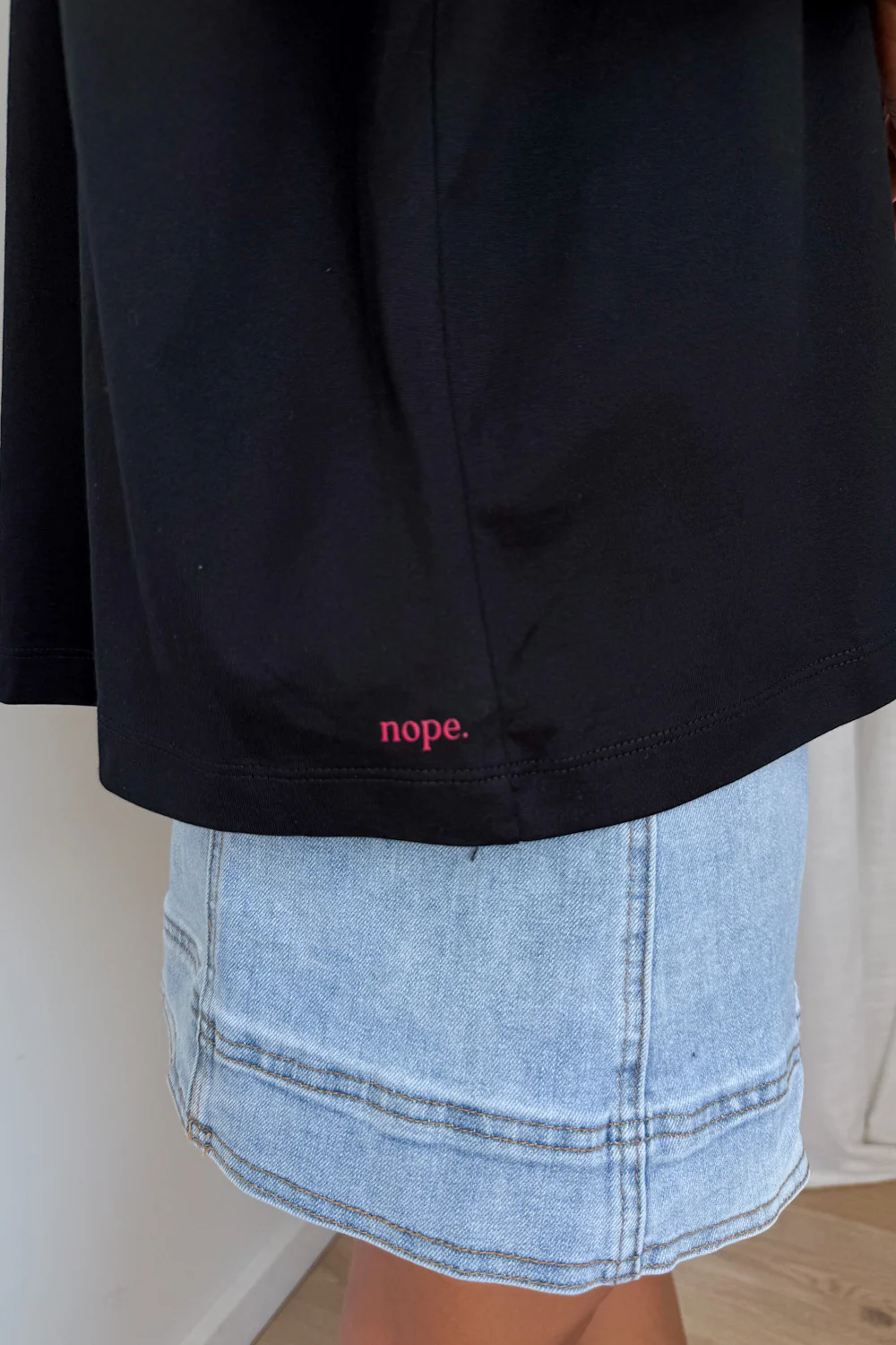 Nope Oversized Tee - Black - Image 6