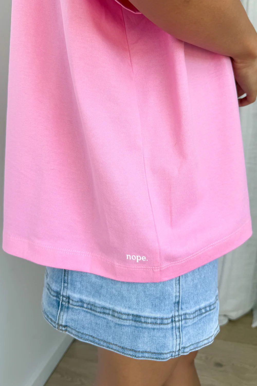 Nope Oversized Tee - Pink - Image 6