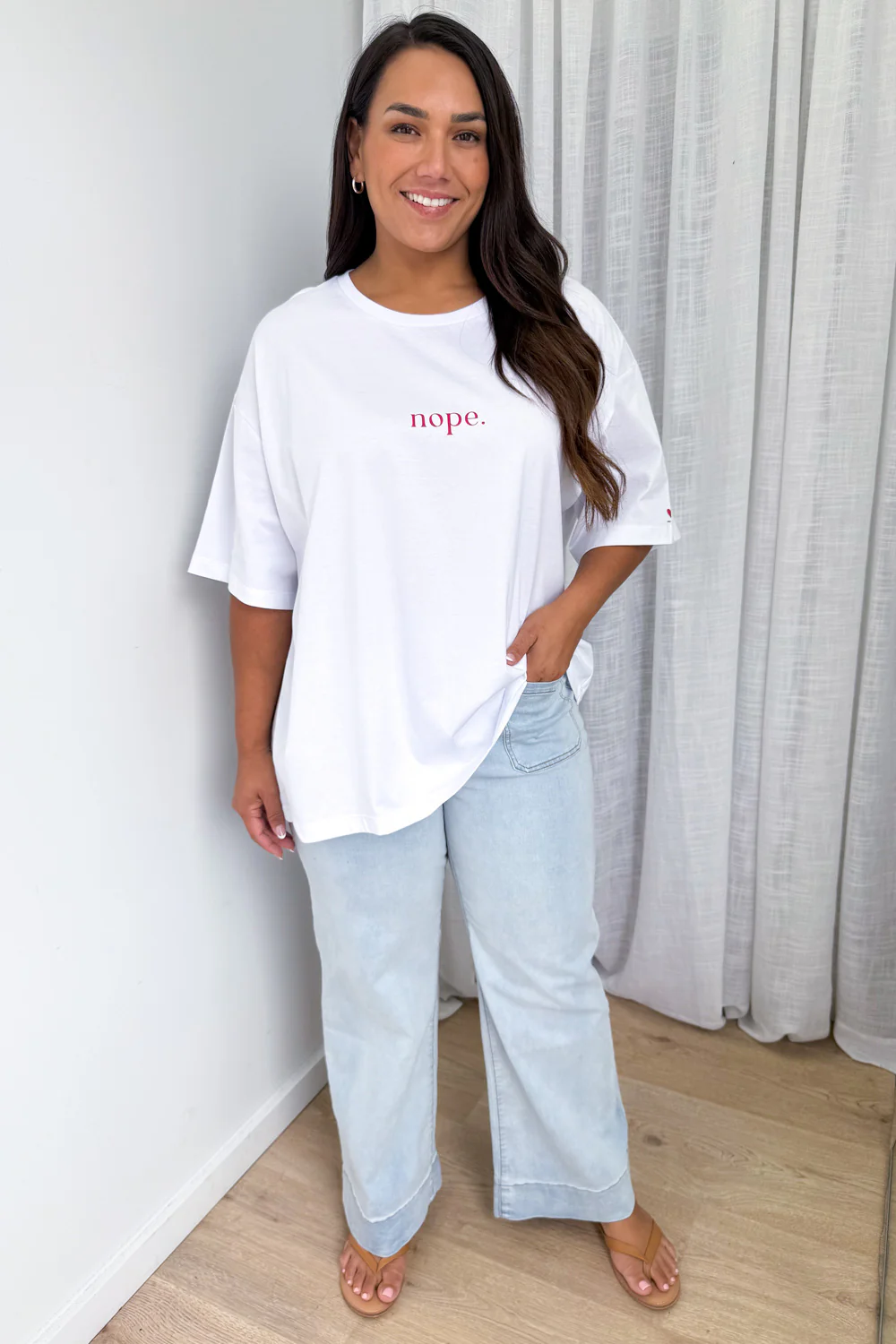 Nope Oversized Tee - White - Image 10