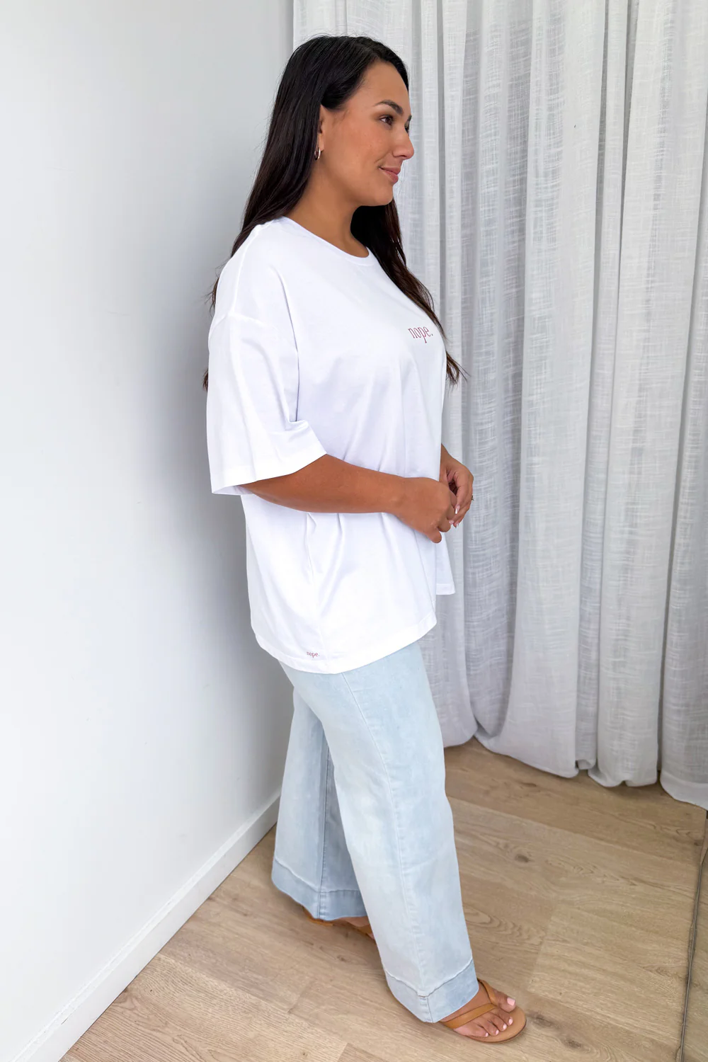 Nope Oversized Tee - White - Image 11